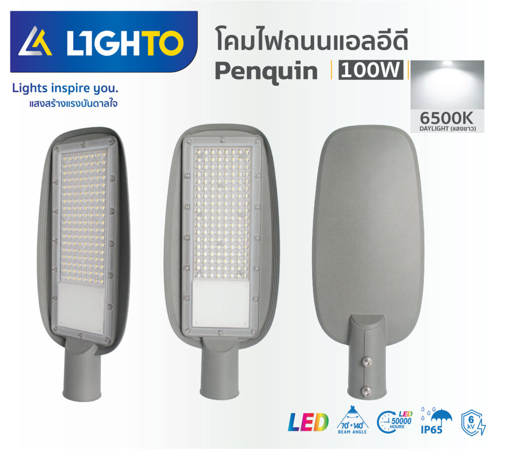 โคมไฟถนน Lighto-LED streetlight-PENGUIN-100W