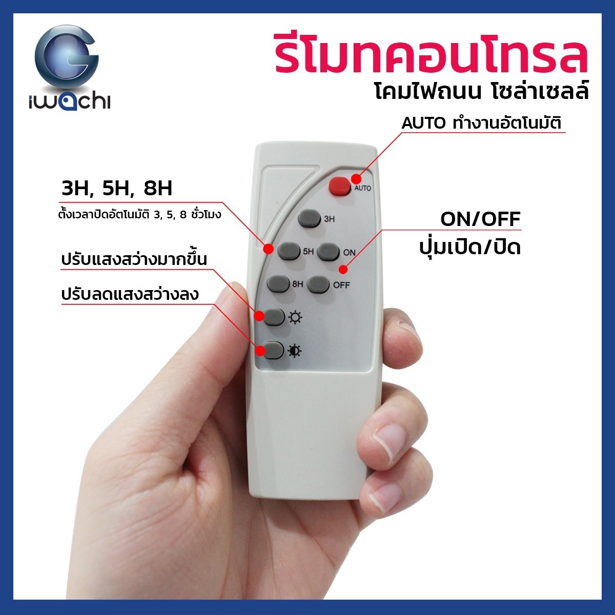 โคมไฟถนนโซล่าเซลล์ IWACHI รุ่น SOLAR-GA-1200W - Image 5
