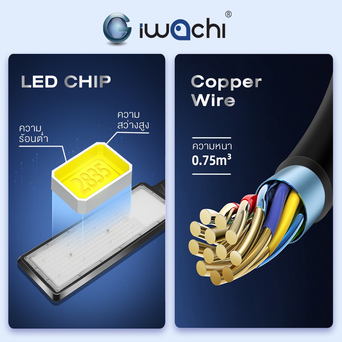 โคมไฟถนน LED IWACHI รุ่น SLIM-150W - Image 6
