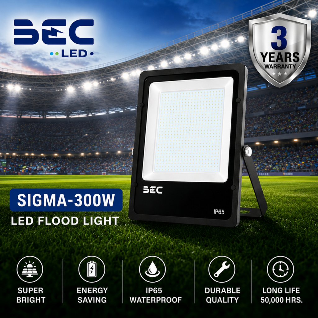โคมไฟ FLOODLIGHT LED BEC รุ่น Sigma ขนาด 300W