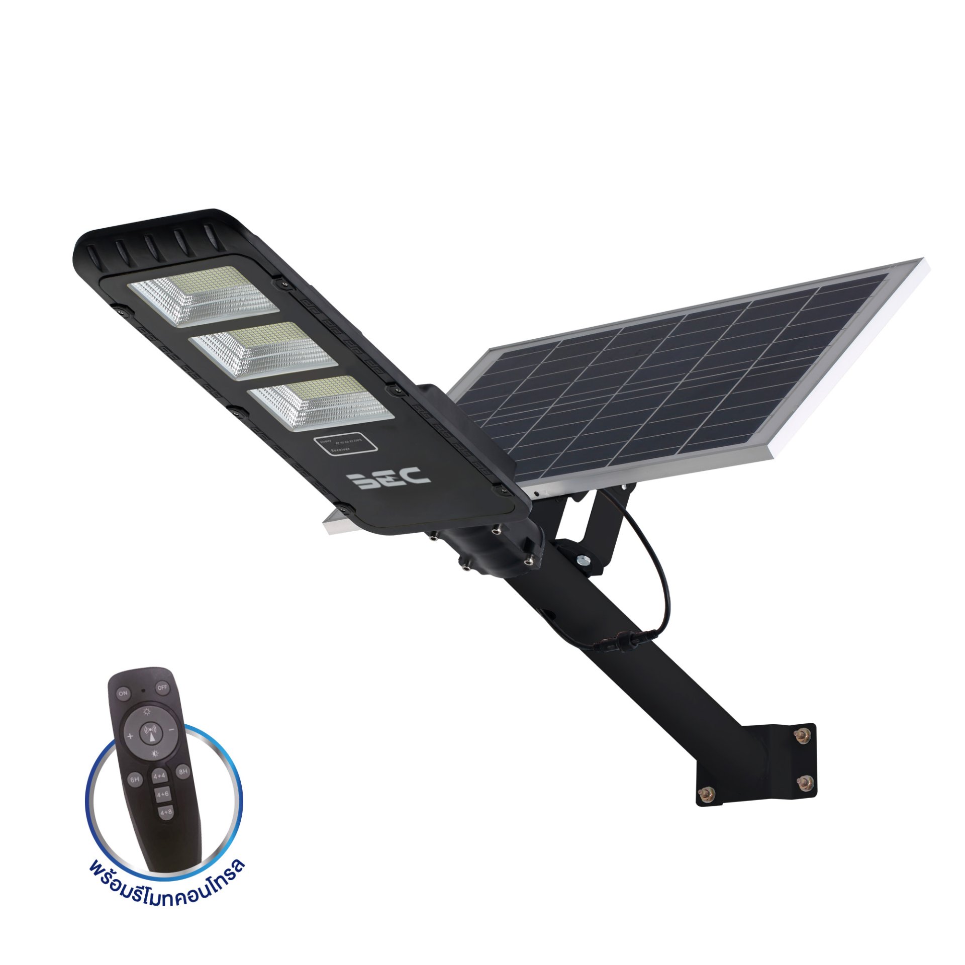 โคมไฟถนน LED โซลาร์เซลล์ BEC รุ่น PASO II ขนาด 300W - Image 2