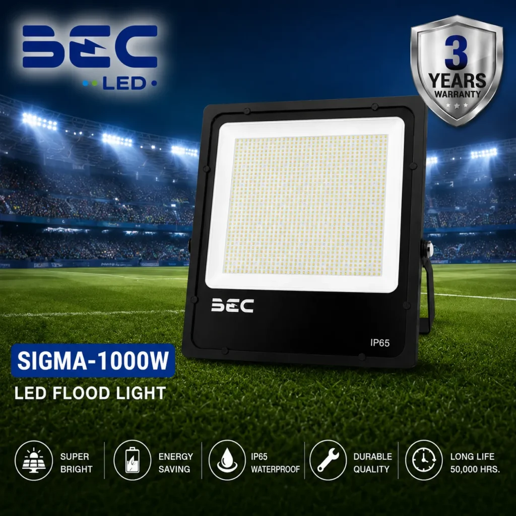 โคมไฟ FLOODLIGHT LED BEC รุ่น Sigma ขนาด 1000W
