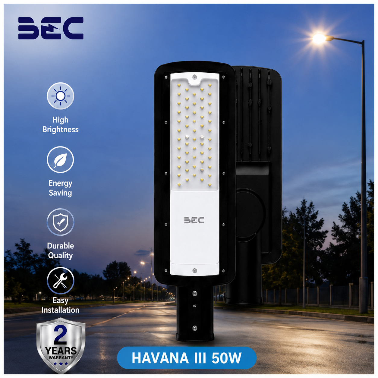 โคมไฟถนน LED รุ่น HAVANA III 50W