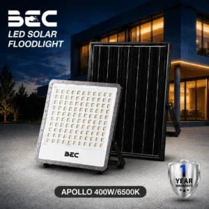 โคมไฟฟลัดไลท์ APOLLO LED โซลาร์เซลล์ BEC 400W